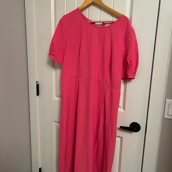 Pink plain color dress - Picture 3 of 5
